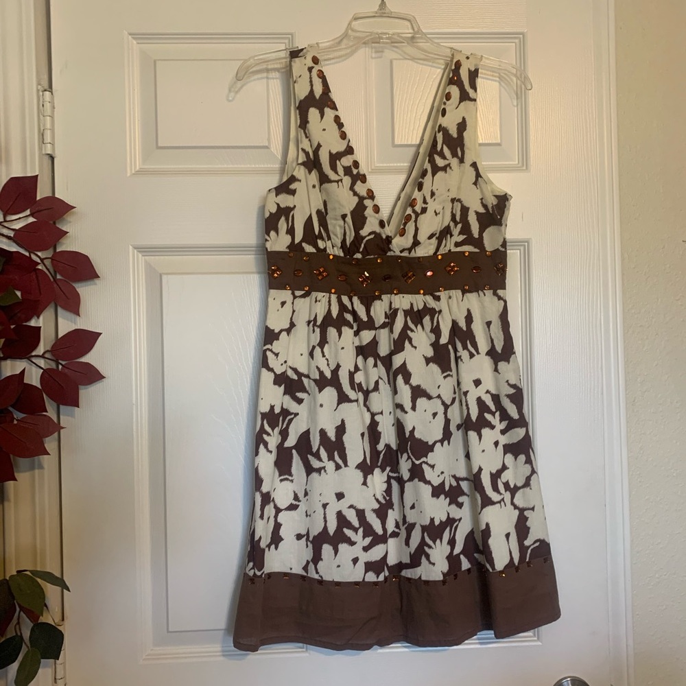 Cute summer dress with stones 100%Cotton, never worn